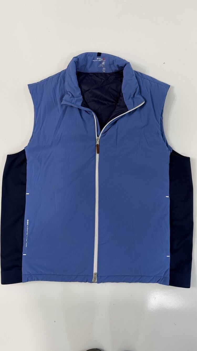 Ralph Lauren RLX Blue Full Zip Vest Men's X Large Blue